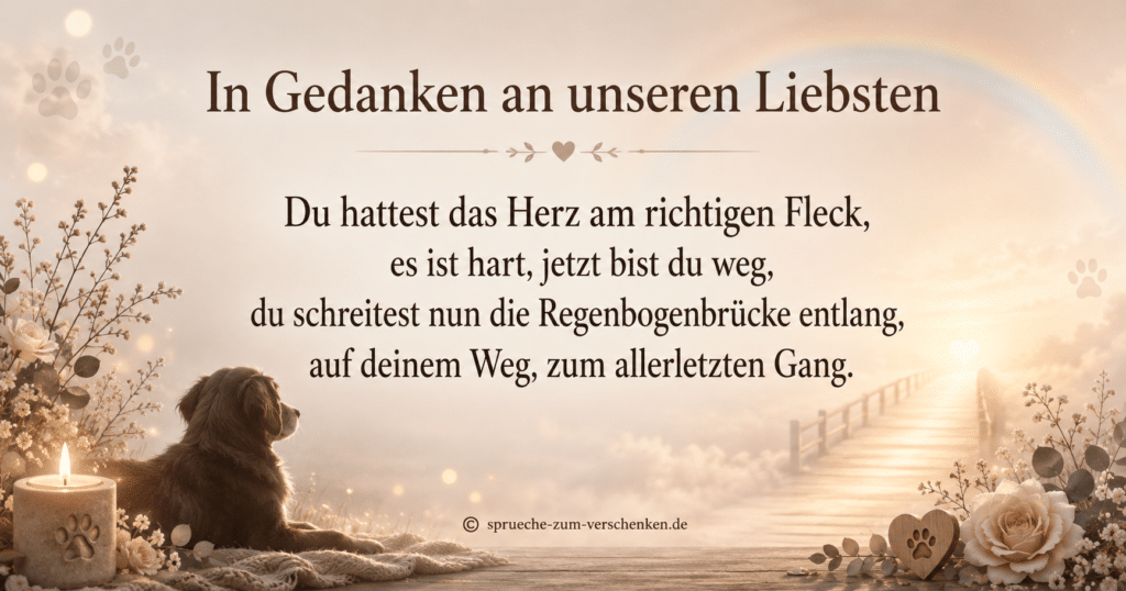 Trauerspruch für Hunde