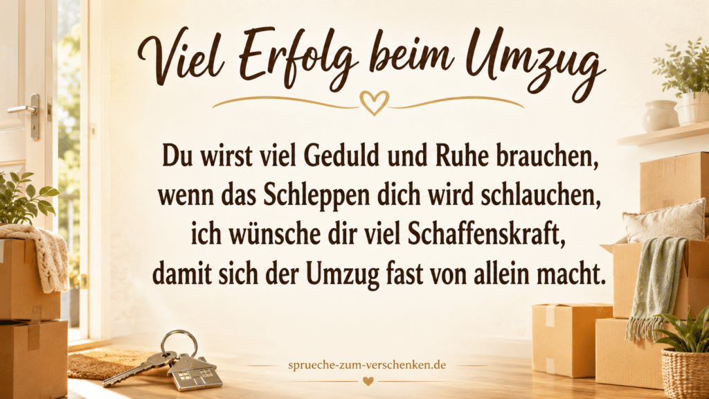 Spruch zum Umzug